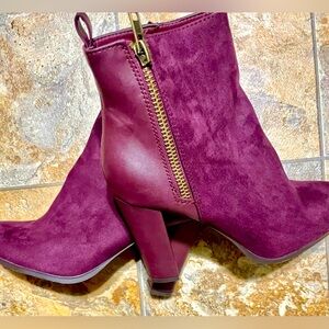 Elegant Burgundy Ankle Boots